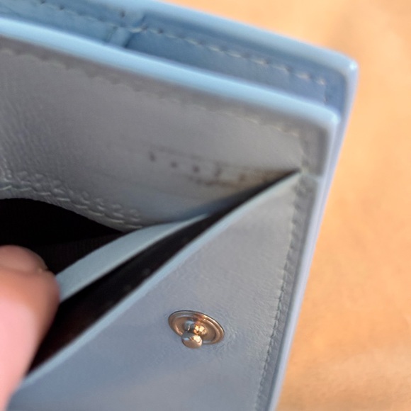 Saint Laurent YSL RARE Blue Ombré Origami Tiny Tri-fold Wallet W/ COA - Picture 12 of 13